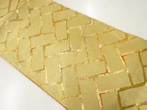 アンティーク　檜垣模様織出し袋帯（材料）